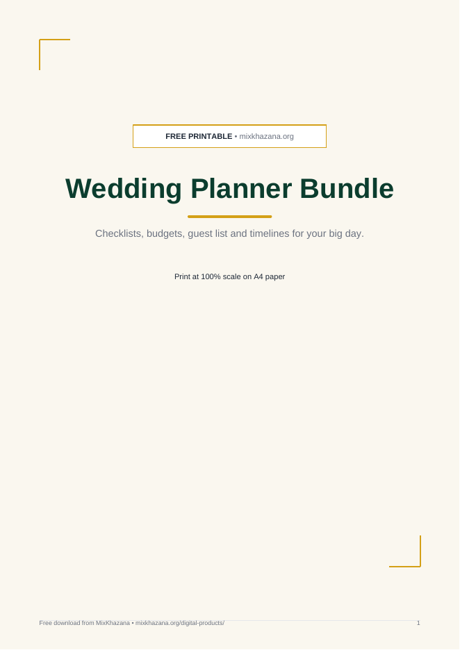 wedding planner bundle preview